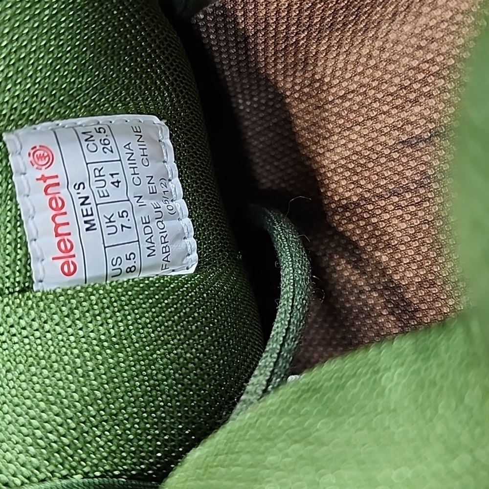 VNTG Y2k Element Mens Lace Up Puffy/Chunky Skateboard Shoe Green Cream Gum 8.5 - Picture 7 of 11